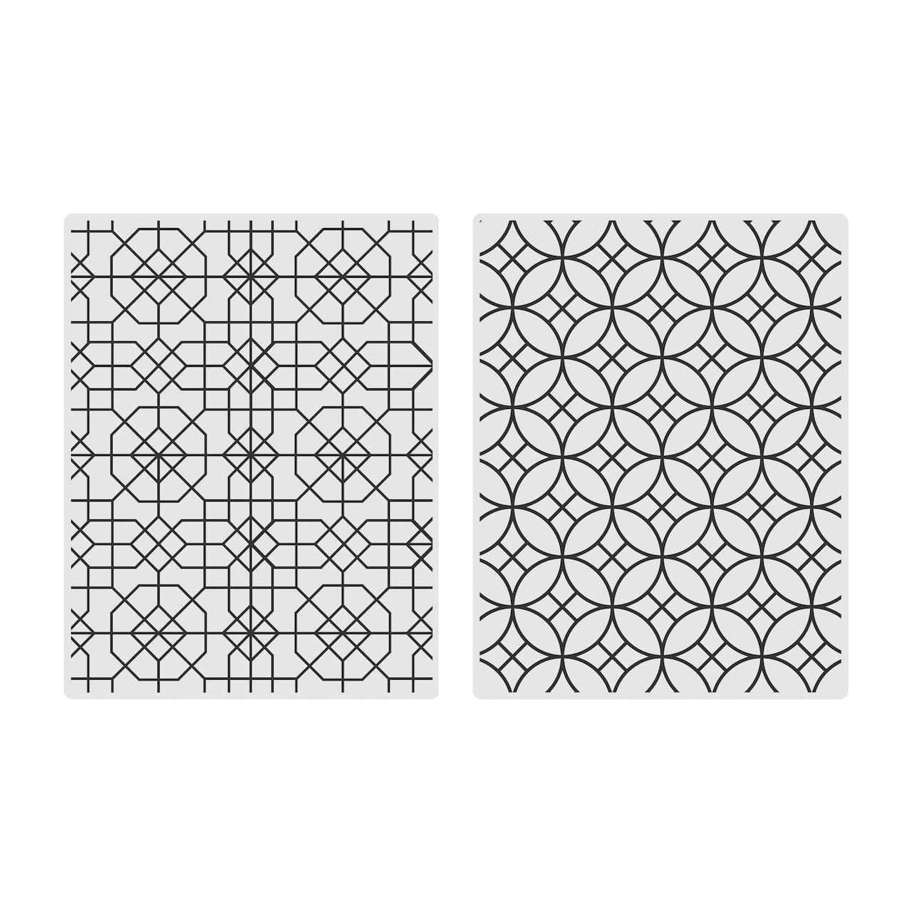 12 Pack: Geometric Embossing Folders Set by Recollections™
